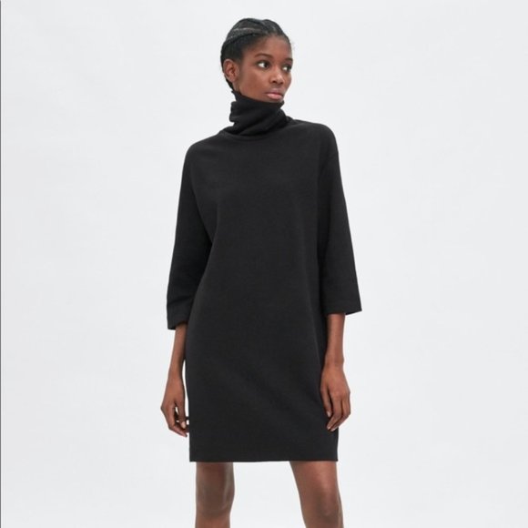 Zara Boxy Turtleneck Dress - Picture 1 of 9